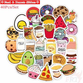 ❉ Food &amp; Desserts สติ๊กเกอร์ ❉ 40Pcs/Set DIY Decals สติ๊กเกอร์ for Diary Scrapbooks