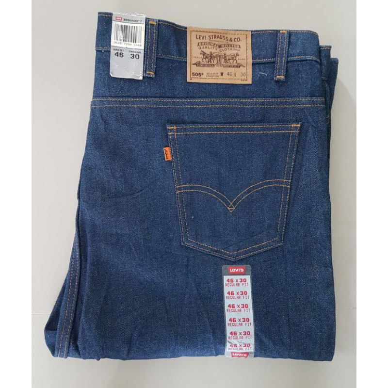 กางเกงยีนส์ป้ายส้ม Levi's 505-0217 U.S.A W46(I1555)