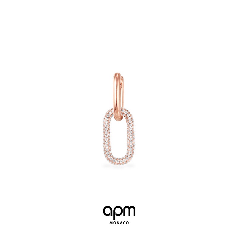 APM Monaco เรขาคณิตล็อคต่างหูขนาดเล็กเดี่ยวหญิง rose gold ต่างหูต่างหู 520 สําหรับแฟน
