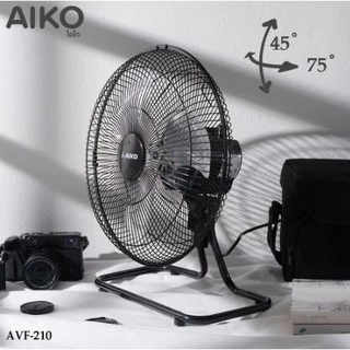 AIKO พัดลม ไอโกะ TURBO รุ่น AVF-210 ขนาด 10" สีดำ ส่ายได้ ใบพัดอลูมิเนียม *รับประกัน 2 ปี*