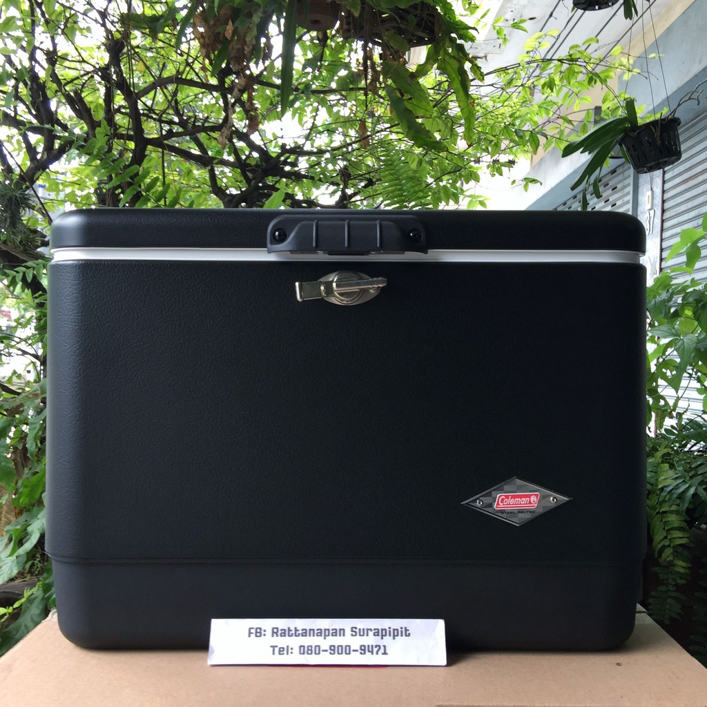 กระติกน้ำแข็ง Coleman Steel Belted Cooler 54qt ลดราคา ของใหม่ มีตำหนิ1จุด ใช้งานได้ปกติ โคลแมน camp 
