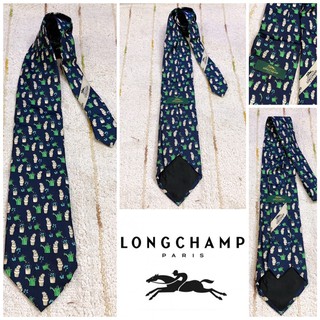 🧣: LONGCHAMP tie silk แท้💯%