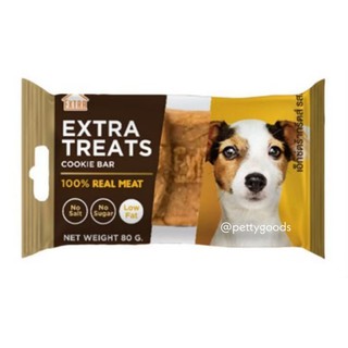 Extra treats ขนมขัดฟันสุนัข ไม่เค็ม ทำจากตับไก่แท้ๆ ไม่ปรุงรส 80g extratreats