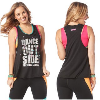 Zumba Wear เสื้อแขนกุดออกกำลังกายซุมบ้า Dance Outside Loose Tank