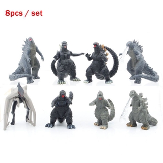 ฟิกเกอร์ PVC รูปไดโนเสาร์ Godzilla Kong Kim Battle ของเล่นสะสม สําหรับเด็ก 8 ชิ้น ต่อชุด