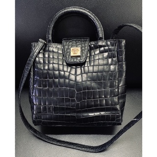 gianni versace bag vintage croc embossed vintage with strap