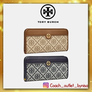 TORY BURCH MONOGRAM JACQUARD ZIP SLIM