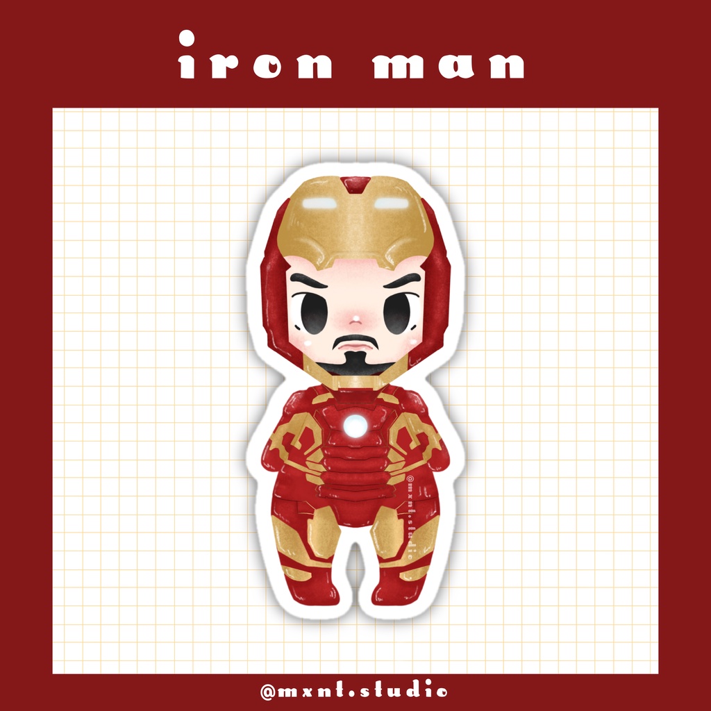 สติ๊กเกอร์ Iron Man (มีทั้งหมด4ชิ้นในซอง)
