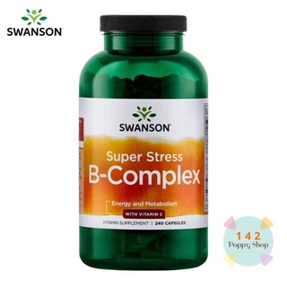 Swanson Premium Super Stress Vitamin B-Complex w/ Vitamin C/ 240 Capsules