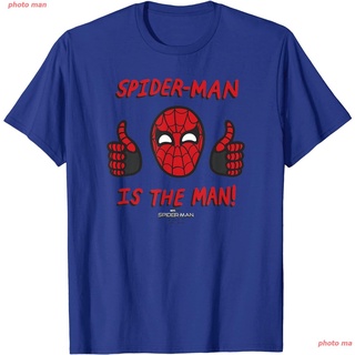 สไปเดอร์แมน เสื้อยืดผู้ชาย Spider-Man เสื้อยืด Marvel Spider-Man No Way Home Spider-Man Thumbs Up T-Shirt ผู้ชาย9M,เสื้อ