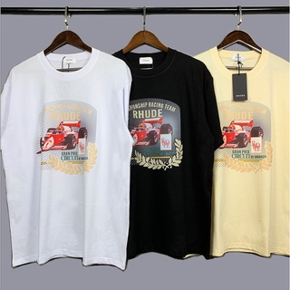 [S-5XL]Rhude F1 เสื้อยืดแขนสั้น พิมพ์ลายแข่งรถ GRAN PRIX CIRCUIT DE MONACO โอเวอร์ไซซ์