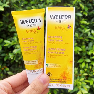 ครีมบำรุงผิวหน้า สำหรับเด็ก สารสกัดจากดอกดาวเรือง Baby Nourishing Face Cream Calendula Extracts 50 ml (Weleda®)