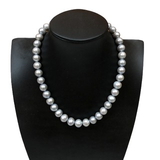 Pearl Jewelry สร้อยมุก มุกแท้ ไข่มุกน้ำเค็ม ทรงกลม 9-10 มิล สีเซาร์ซี หายาก เลือกขนาดได้