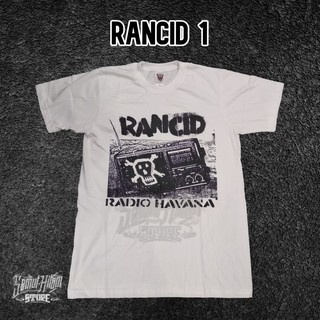 เสื้อผ้าผช(เฉือนซ้าย) เสื้อยืด RANCID Builtup Music Band Punk ORIGINAL REBELS-5XL