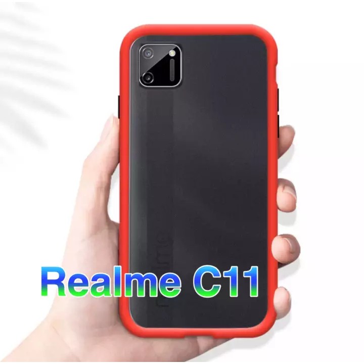 [ส่งจากไทย] เคสกันกระแทก ปุ่มสีผิวด้าน Case Realme C11 2020 ขอบนิ่มหลังแข็ง เคสเรียวมี case realme c11 2020