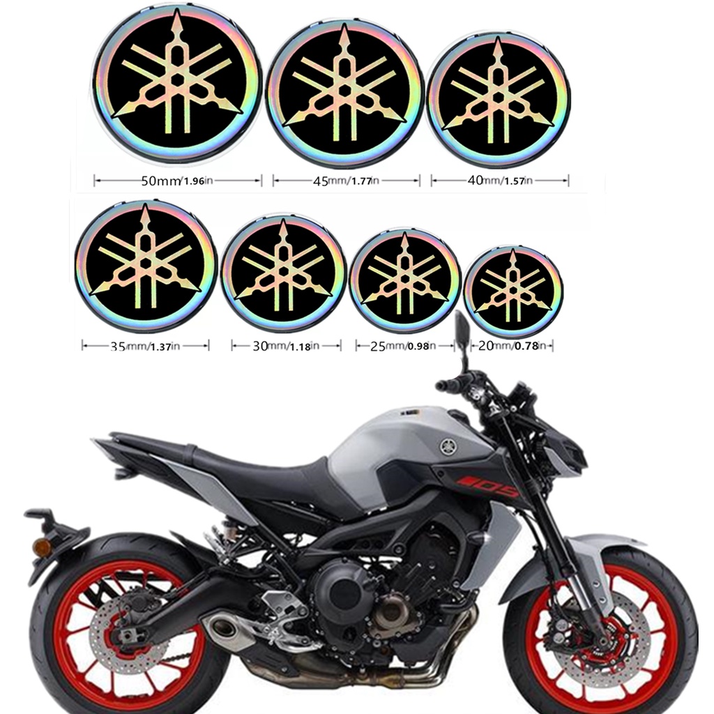 2 ชิ้น/4 ชิ้น YAMAHA โลโก้ 3D เจลสติกเกอร์สะท้อนแสงรถด้านหน้า Hood สติกเกอร์ Trunk ด้านหลังป้ายสัญลั