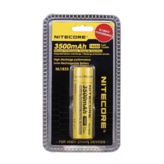 ถ่านชาร์จ Nitecore 18650 3500mAh 3.6V (NL1835) แพค 1 ก้อน ของแท้