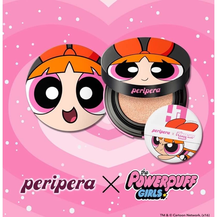 PERIPERA X POWER PUFF GIRLS INK LASTING PINK CUSHION SALE
