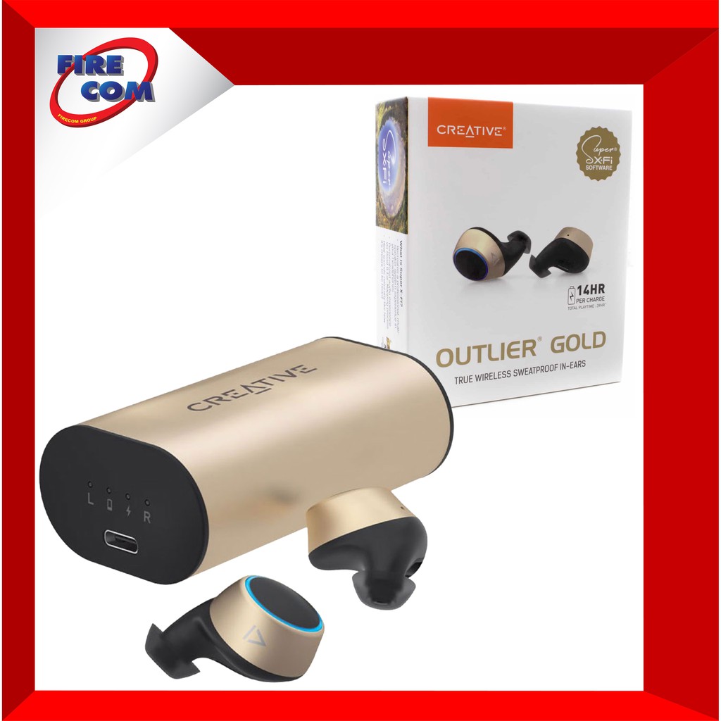 หูฟัง Head Phone Creative Outlier Gold True Wireless sweatproof in-ear สามารถออกใบกำกับภาษีได้