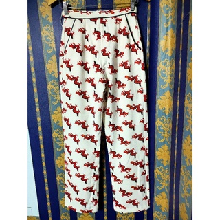 กก.ขายาวสีขาว ลายมังกร กระดุมหน้า มีกระเป๋าล้วง Kayasis 116-550 ไซส์s เอว26 สพ.38 ยาว39