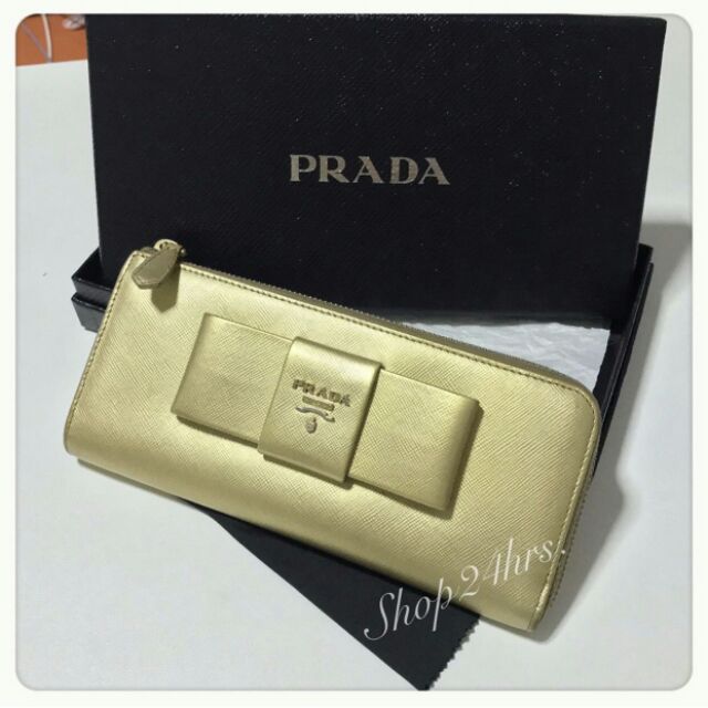 🥈 Used 🥈PRADA Saffiano Wallet Zip แท้💯