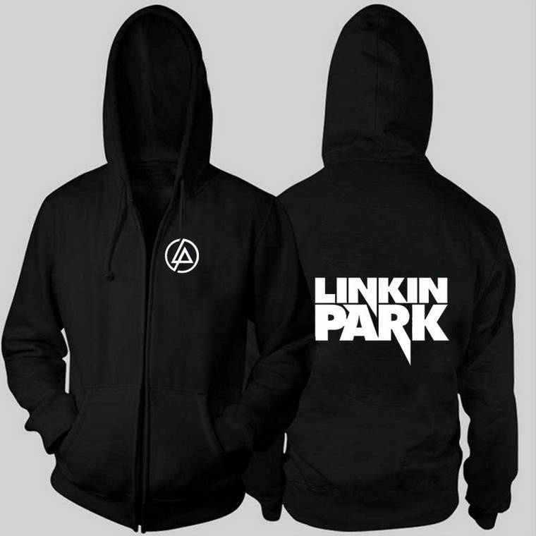 Linkin Park เสื้อกันหนาวลําลอง มีฮู้ด แบบสวม มีซิป พิมพ์ลายการ์ตูนอนิเมะ เรืองแสง พลัสไซซ์ คุณภาพสูง