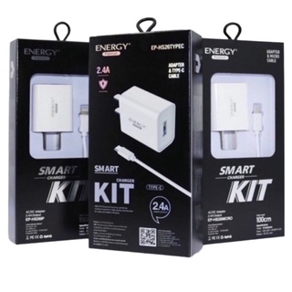 สินค้าพร้อมส่ง📌📌📌📦Energy Adapter ชาร์จเร็ว 2.4Aหัวชาร์จ + สายชาร์จ Micro/Type-c/สำหรับ iPhone USB2.4A