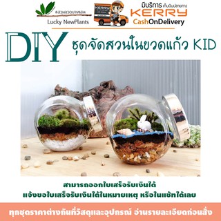 ชุดจัดสวนขวด DIY KID ทำง่ายมากมีคู่มือและวีดีสอนจัดตกแต่ง