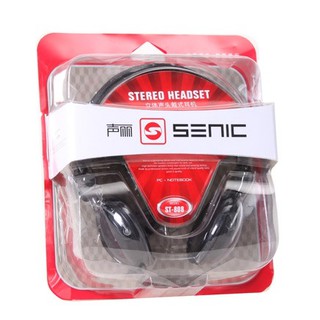 Headset "Senic" (ST-808) หูฟัง+ไมค์ หูฟังบุหนังเทียมอย่างดี เสียงดี ดีไซน์สวยเก๋ทันสมัย