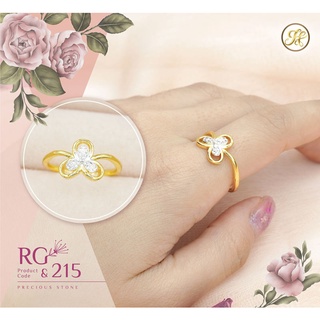 JNist แหวนเพชร ประดับเพชรสวิส CZ แหวนทอง Gold Diamond Women Ring รุ่น RG215