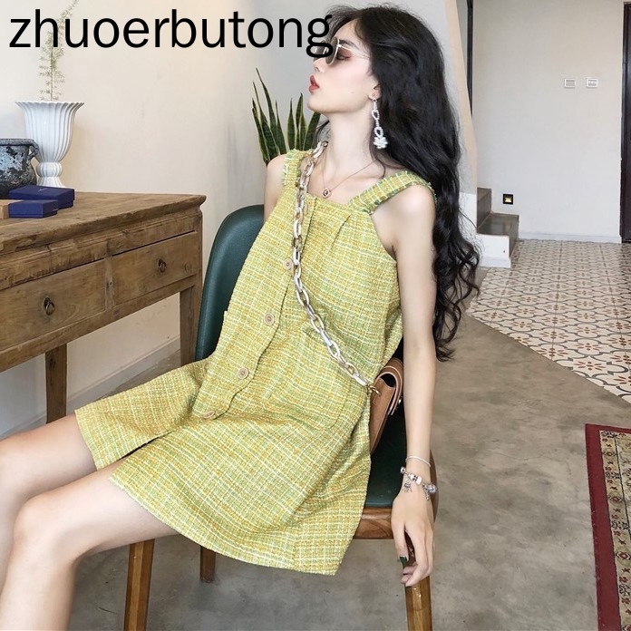 ราคาถูก ขายส่ง ราคาไม่แพง ชุดเดรสสั้นสีเขียวมีกลิ่นหอม dress