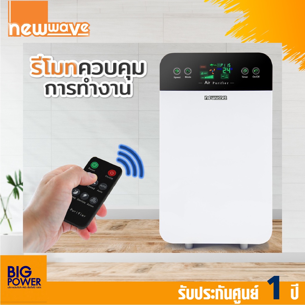 NEWWAVE เครื่องฟอกอากาศ สำหรับในบ้าน Air Purifier รุ่น AP-2025