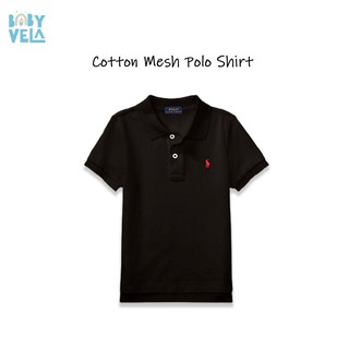 Cotton Mesh Polo Shirt (Black)