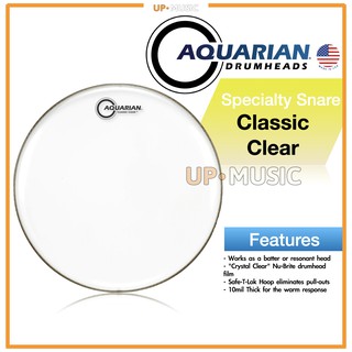 🥁หนังกลอง Classic Clear by Aquarian USA💯