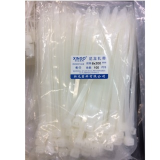 สายรัดเคเบิ้ลไทร์ Cable tie 8X200 mm 100PCS ยาว 8 นิ้ว