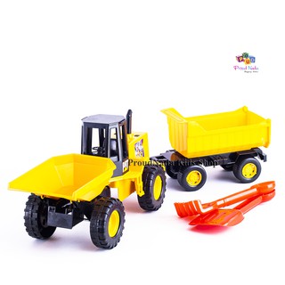 ProudNada Toys ของเล่นเด็ก รถก่อสร้าง พ่วงกระบะ Brave Man Truck Team 81xH