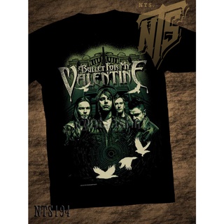 ผ้าฝ้าย 100% 194 BFMV Bullet For My Valentine ROCK เสื้อยืด เสื้อวง เสื้อดำ สกรีนลาย ผ้าหนา  T SHIRT S M L XL XXLS