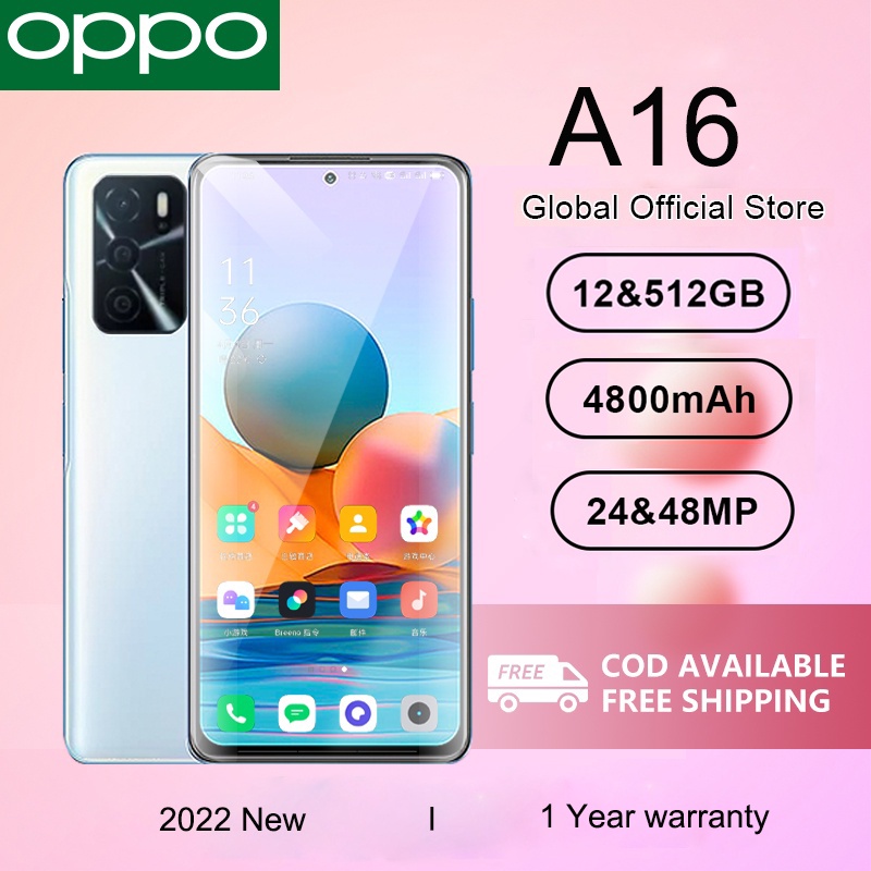 โทรศัพท์ใหม่ OPPO A16 เครื่องไทย โทรศัพท์มือถือ แกะ8GB รอม128GB โทรศัพท์มือถือราคาถูก 5G SmartPhone ประกันศูนย์ 2ป
