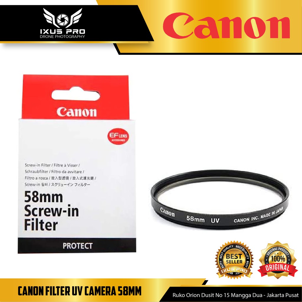 Canon UV Protector Filter 52mm, 62mm, 67mm, 72mm, 77mm สําหรับเลนส์ EF-M ORIGINAL
