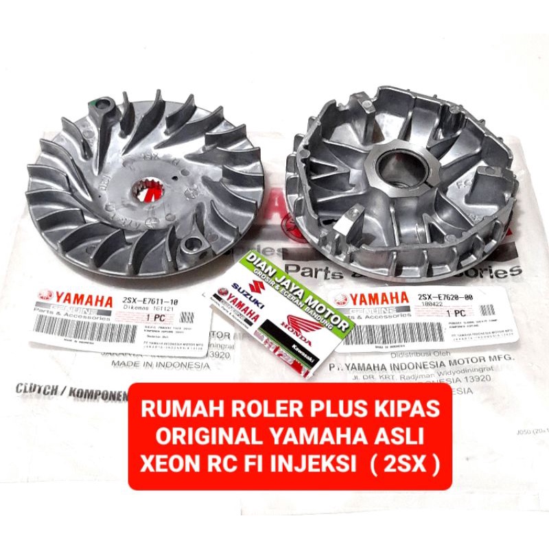 PAKET RUMAH ROLLER PLUS KIPAS XEON RC INJEKSI 2SX-E7611-10 .2SX-E7620-00 ORI YGP  YAMAHA GENUINE PAR