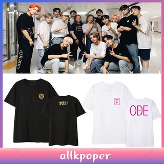 เสื้อยืดผ้าฝ้ายเสื้อยืดแฟชั่น▦◈۩KPOP SEVENTEEN T-Shirt WORLD TOUR ODE TO YOU คอนเสิร์ตแขนสั้นควรเสิร์ฟL XL  XXL 3XL