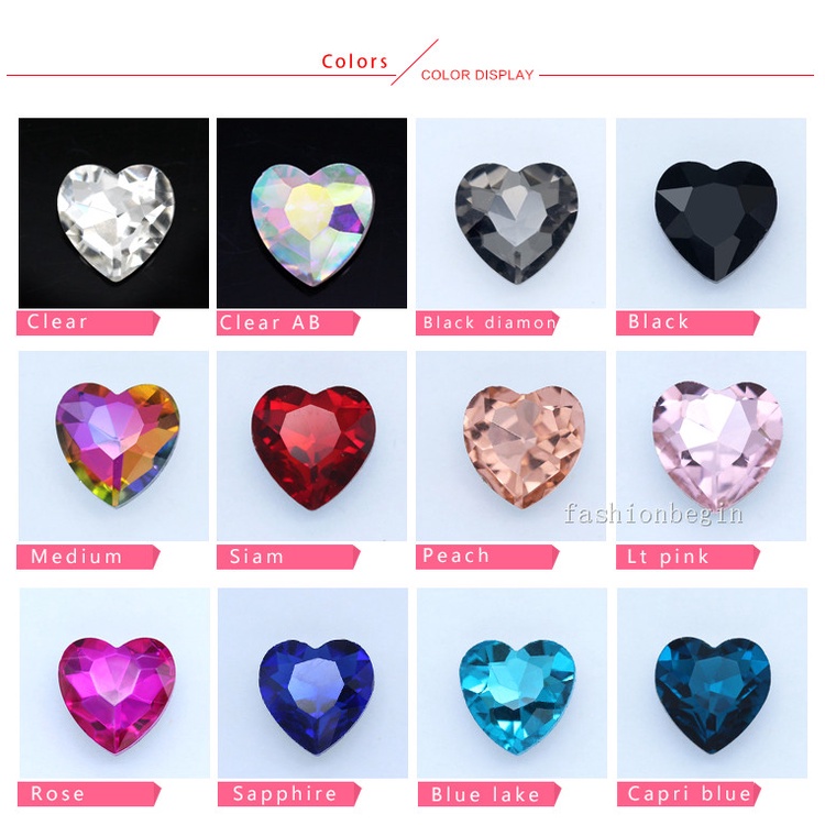 20 ชิ้น 8 มิลลิเมตรรูปหัวใจ Pointback แก้วคริสตัล Rhinestones หินแฟนซีสําหรับงานฝีมือ เพ้นท์เล็บ/โทรศัพท์/กิ๊บ/เครื่องประดับ DIY เครื่องประดับสร้อยคอทํา - รูปที่ 7