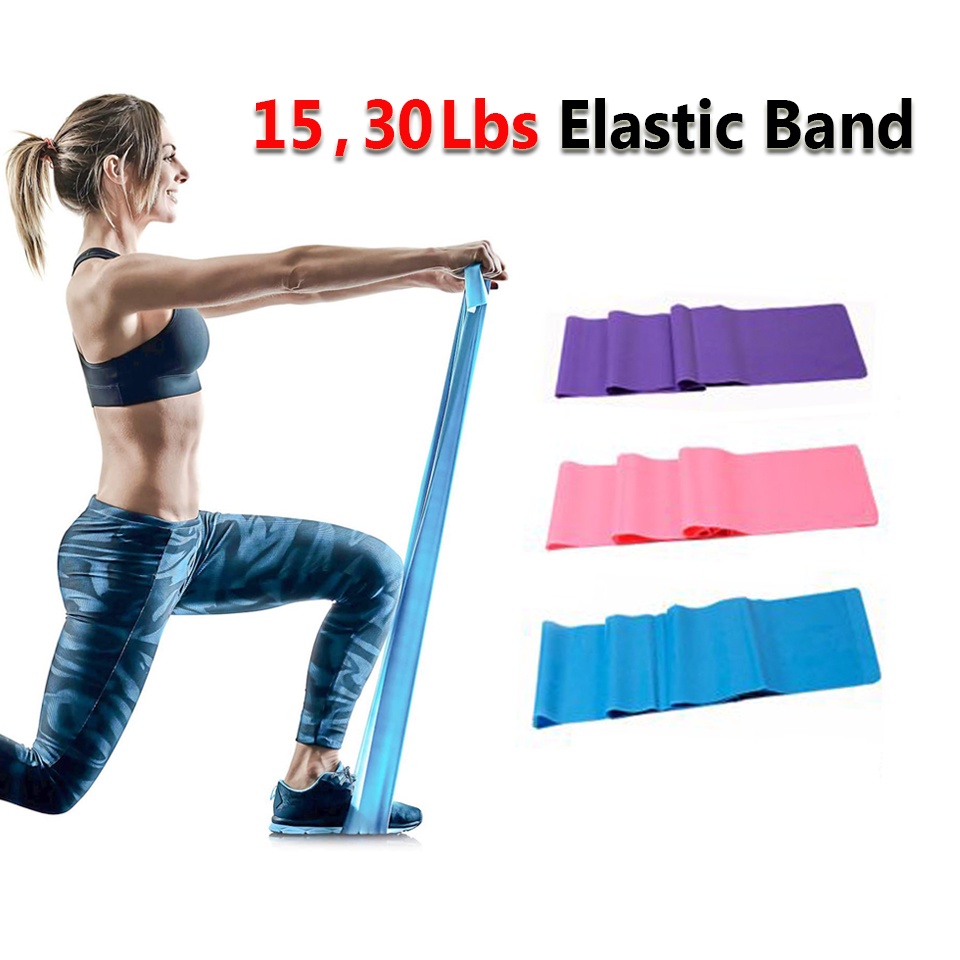 ยางยืดโยคะ ค.หนืด 2 ระดับ 15Lbs / 30Lbs  - Elastic Yoga Band