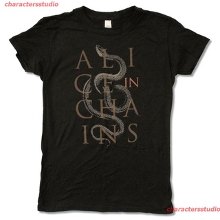 charactersstudio new ใหม่เสื้อยืดลําลองสําหรับผู้ชายแขนสั้นคอกลมพิมพ์ลาย Alice In Chains Snake S Juniors