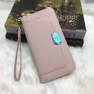 LYN Becky Long Zipper Wallet  (outlet) สีชมพูอ่อน