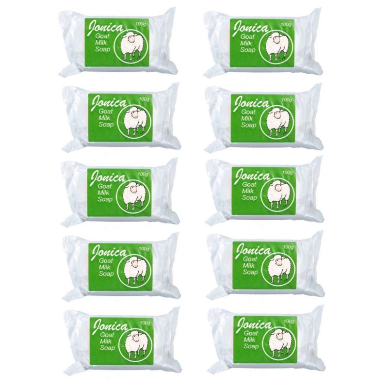 สบุ่นมแพะ แพ็คละ Jonica 1 packing x 10 pcs ก้อนราคาภูกท๊่สุดใน Goat Milk Soap (Products Malaysia )
