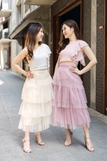 กระโปรงเลเยอร์ 3 ชั้น  cloudy three layers skirt