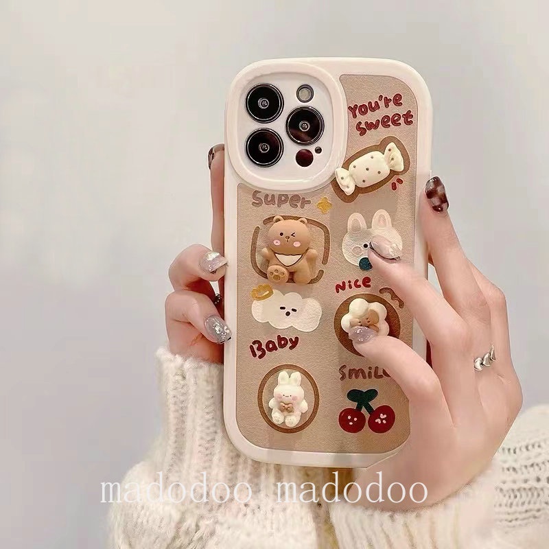 Casing Redmi 12C A1 A2 10 10C 10A 9A 9C 9T Note 12 11 11S 10S 9S 9 Pro 8 7 2022 4G 5G POCO X5 X3 NFC K20 Mi 14 13T 10T Cute Cartoon Strawberry Cherry Candy Bear Rabbit Flower Airbag Shockproof Soft Phone Case Full Lens Protection Back Cover XPN 05