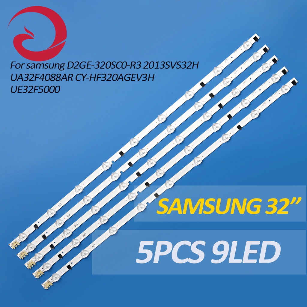 *9 LEDs 650 มม.5 ชิ้น Led Backlight แถบสําหรับ Samsung 32 นิ้ว UA32F4088AR CY-HF320AGEV3H UE32F5000 