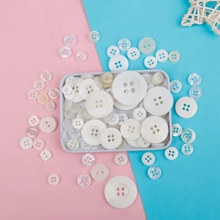17 Colors Mix Size Resin Plastic Button Colorful Sewing Buttons Crafts DIY Handmade Scrapbooking Material Accessories